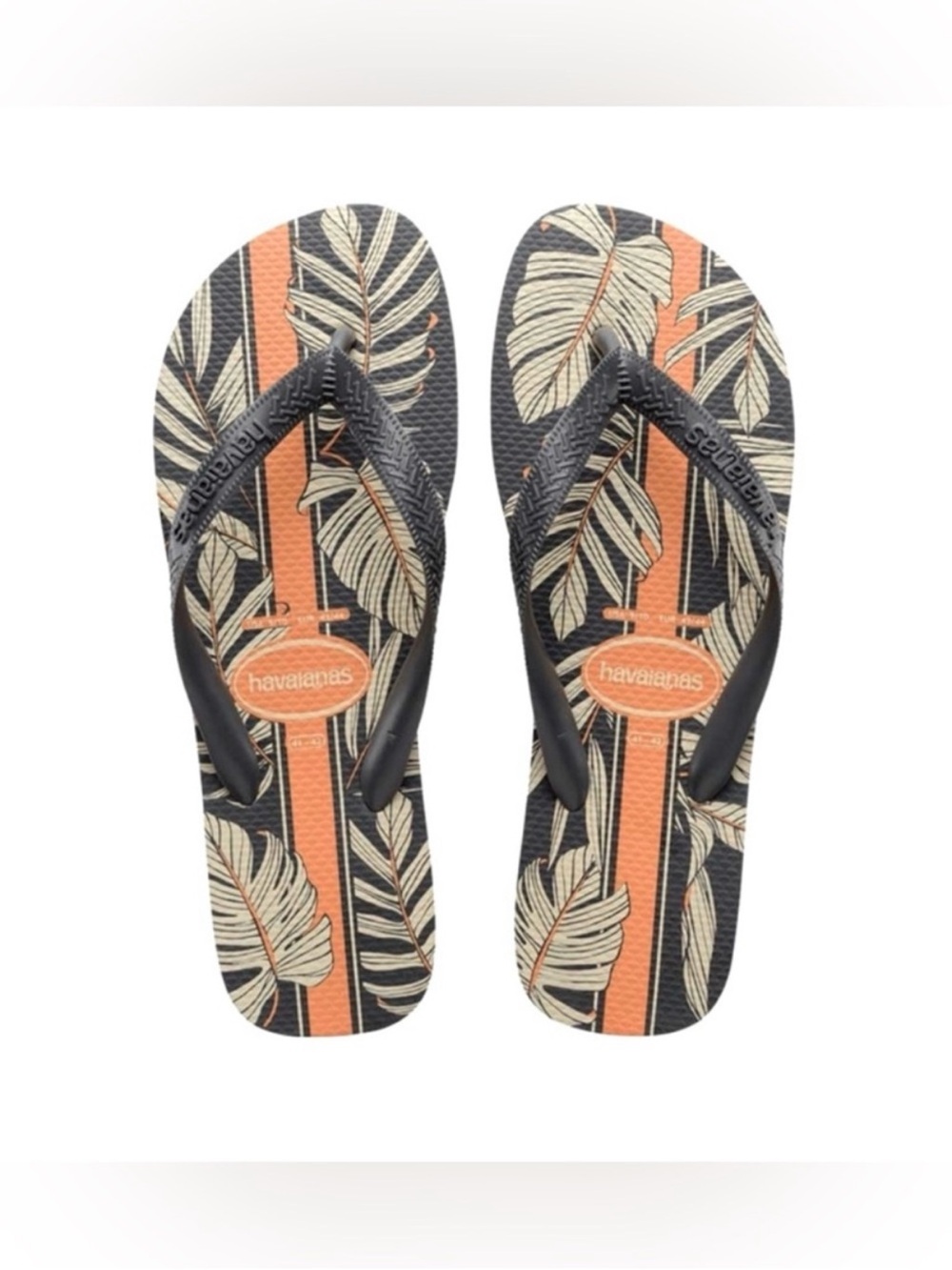 New HAVAIANAS Men’s Tropical Leaf Aloha Flip Flops